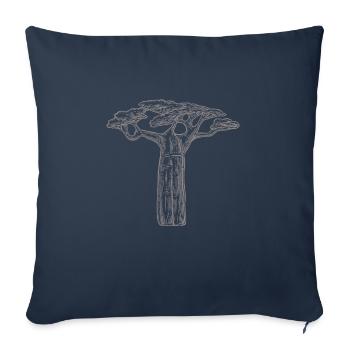 cadeau d'amant d'arbres baobab Afrique Graphique - Housse de coussin décorative 45 x 45 cm - bleu marine - Devant