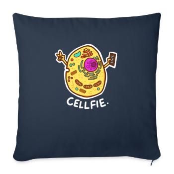 Cell-Fie Funny Science Biology - Sofakissenbezug 45 x 45 cm - Navy - Vorne