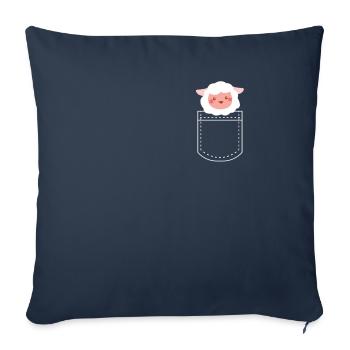 sheep - Sofa pillowcase 17,3'' x 17,3'' (45 x 45 cm) - navy - Front