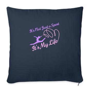 Gymnaste gymnaste gymnaste gymnastique drôle disant gymnaste - Housse de coussin décorative 45 x 45 cm - bleu marine - Devant