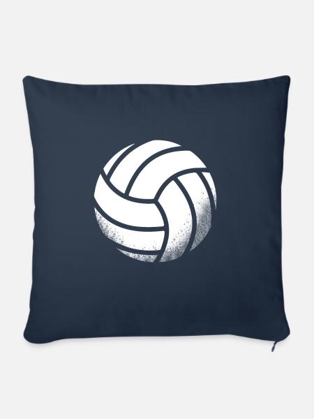 Volleyball oder Beachball als Motiv für dein eigen - Sofakissenbezug 45 x 45 cm - Navy