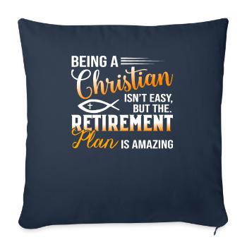 Christlicher religiöser Pensionsplan - Sofakissenbezug 45 x 45 cm - Navy - Vorne