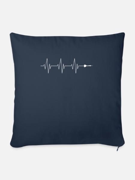 Dartshirt Herren T-Shirt für Dartspieler Darts - Sofakissenbezug 45 x 45 cm - Navy