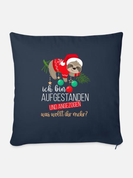 Lustige Weihnachten ich bin Aufgestanden und - Sofakissenbezug 45 x 45 cm - Navy