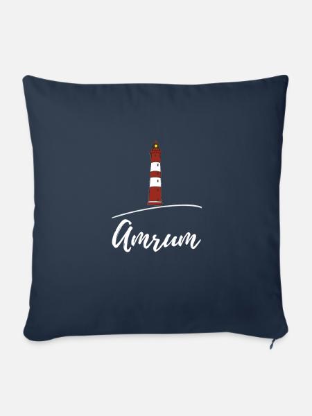 Leuchtturm Amrum Nordsee Insel - Sofakissenbezug 45 x 45 cm - Navy