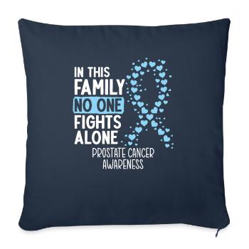Cancer prostate cancer awareness - Sofa pillowcase 17,3'' x 17,3'' (45 x 45 cm) - navy - Front