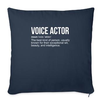 Voice Actor Répondeur de synchronisation Définition - Housse de coussin décorative 45 x 45 cm - bleu marine - Devant