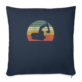 Pelleteuses Dragage Pelles - Housse de coussin décorative 45 x 45 cm - bleu marine - Devant