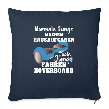 Hoverboard Coole Jungs fahren Hoverboard - Sofakissenbezug 45 x 45 cm - Navy - Vorne
