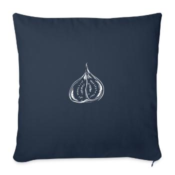 Figue plante fruits cadeaux cadeaux - Housse de coussin décorative 45 x 45 cm - bleu marine - Devant