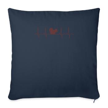 Squirrel Heartbeat - Sofa pillowcase 17,3'' x 17,3'' (45 x 45 cm) - navy - Front