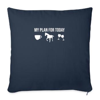 Equestrian Saying Equestrian Gift Wine Coffee - Sofa pillowcase 17,3'' x 17,3'' (45 x 45 cm) - navy - Front
