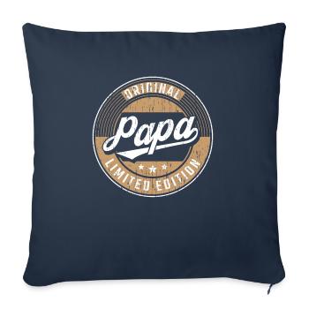 Fête des pères Papa Père Meilleur Papa Papa Papa Cadeau - Housse de coussin décorative 45 x 45 cm - bleu marine - Devant
