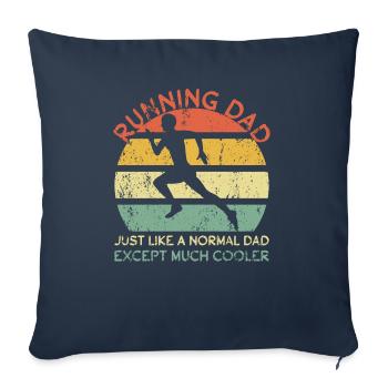 Running Dad Jogging Dad Marathon Runner Father's Day - Sofa pillowcase 17,3'' x 17,3'' (45 x 45 cm) - navy - Front