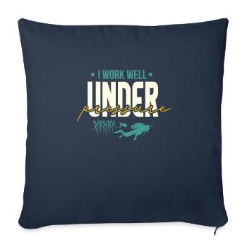 I Work Well Under Pressure Scuba Diving - Housse de coussin décorative 45 x 45 cm - bleu marine - Devant