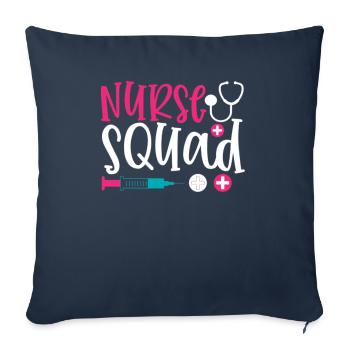 Saying nurse squad - Sofa pillowcase 17,3'' x 17,3'' (45 x 45 cm) - navy - Front