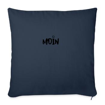 Ein neuer Hingucker als Print Sag einfach mal MOIN - Sofakissenbezug 45 x 45 cm - Navy - Vorne