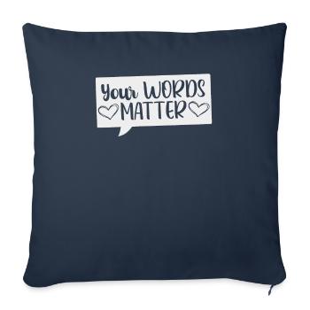 Speech Pathologist Words Speech Language Pathology - Sofa pillowcase 17,3'' x 17,3'' (45 x 45 cm) - navy - Front