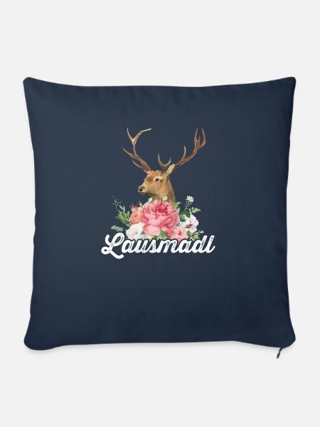 Lausmadl Dirndl Bayern Spruch Kostüm - Sofakissenbezug 45 x 45 cm - Navy