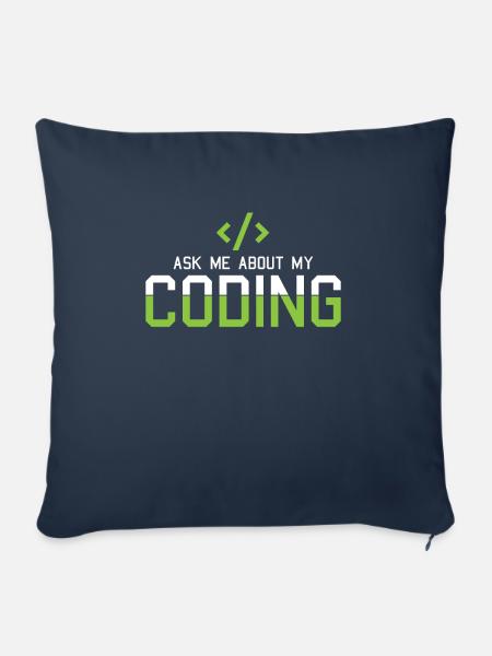Hacking Programmierer Hacker Code Coding Geschenk - Sofakissenbezug 45 x 45 cm - Navy