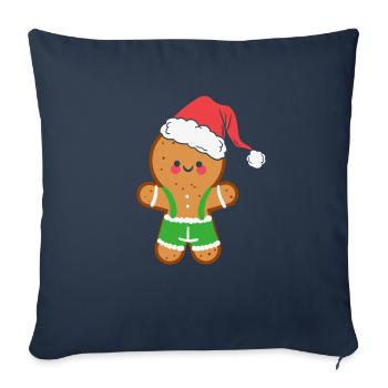 Gingerbread Man Christmas Gingerbread - Sofa pillowcase 17,3'' x 17,3'' (45 x 45 cm) - navy - Front