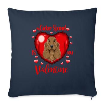 My Cocker Spaniel Is My Valentine I Cocker Spaniel - Sofakissenbezug 45 x 45 cm - Navy - Vorne