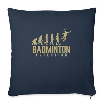 Drôle de pickleball Badminton Badminton Badminton - Housse de coussin décorative 45 x 45 cm - bleu marine - Devant