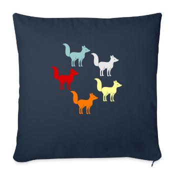 Fox - Sofa pillowcase 17,3'' x 17,3'' (45 x 45 cm) - navy - Front