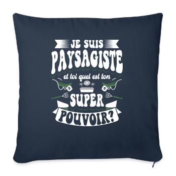 Paysagiste Paysagisme Paysagiste Aménagement - Housse de coussin décorative 45 x 45 cm - bleu marine - Devant
