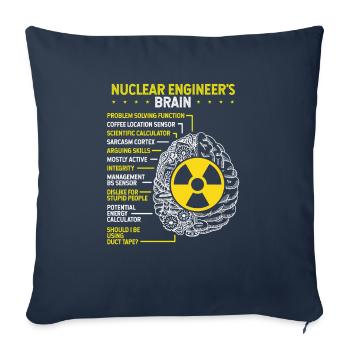 Nuclear Engineer Student Nuclear Power Professor - Sofa pillowcase 17,3'' x 17,3'' (45 x 45 cm) - navy - Front