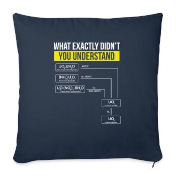 Génie nucléaire Professeur nucléaire - Housse de coussin décorative 45 x 45 cm - bleu marine - Devant