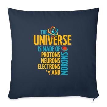 Science - Housse de coussin décorative 45 x 45 cm - bleu marine - Devant