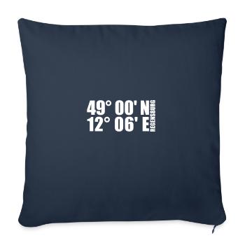 Regensburg Coordinates - Sofa pillowcase 17,3'' x 17,3'' (45 x 45 cm) - navy - Front