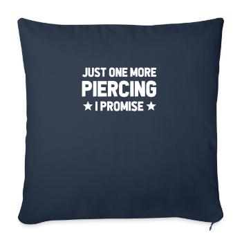 Drôle piercing disant bijoux cadeau - Housse de coussin décorative 45 x 45 cm - bleu marine - Devant