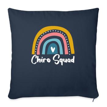 Chiro Squad Chiropraticien Chiropraticien Médecin osseux - Housse de coussin décorative 45 x 45 cm - bleu marine - Devant