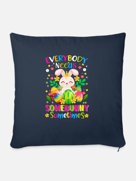 Osterfest Osterhase Ostereier - Sofakissenbezug 45 x 45 cm - Navy