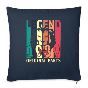 1989 Légende de mai - Housse de coussin décorative 45 x 45 cm - bleu marine - Devant