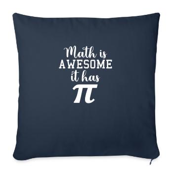 Étudiant professeur de mathématiques mathématicien - Housse de coussin décorative 45 x 45 cm - bleu marine - Devant
