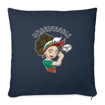 Bulgarian Girl Unbreakable Bulgarian Heritage - Sofa pillowcase 17,3'' x 17,3'' (45 x 45 cm) - navy - Front