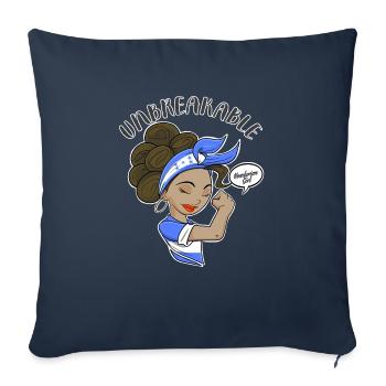 Hondurian Girl Unbreakable Hondurian Heritage - Sofa pillowcase 17,3'' x 17,3'' (45 x 45 cm) - navy - Front