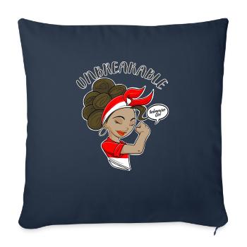 Indonesian Girl Unbreakable I Heritage Indonesia - Sofa pillowcase 17,3'' x 17,3'' (45 x 45 cm) - navy - Front