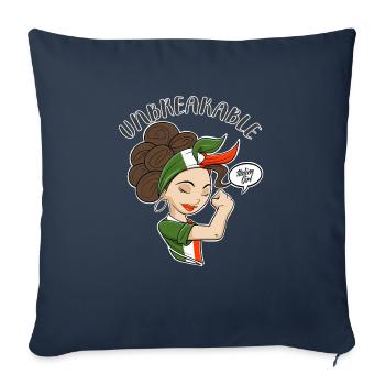 Italie Fille Incassable I Italie Héritage I - Housse de coussin décorative 45 x 45 cm - bleu marine - Devant
