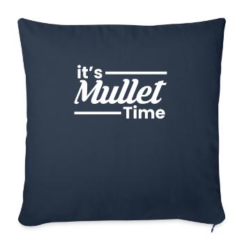 It ́s Mullet Time Shirt Gift Vokuhila - Sofa pillowcase 17,3'' x 17,3'' (45 x 45 cm) - navy - Front