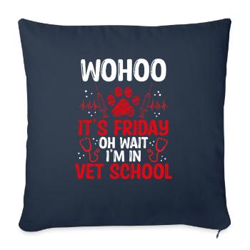 Funny Vet Tech School Friday Vet Tech Student - Sofa pillowcase 17,3'' x 17,3'' (45 x 45 cm) - navy - Front