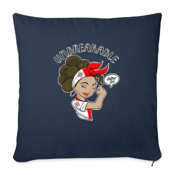 Maltese Girl Unbreakable I Maltese Heritage I - Sofa pillowcase 17,3'' x 17,3'' (45 x 45 cm) - navy - Front