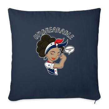 Panamanian Girl Unbreakable Panamanian Heritage - Sofa pillowcase 17,3'' x 17,3'' (45 x 45 cm) - navy - Front