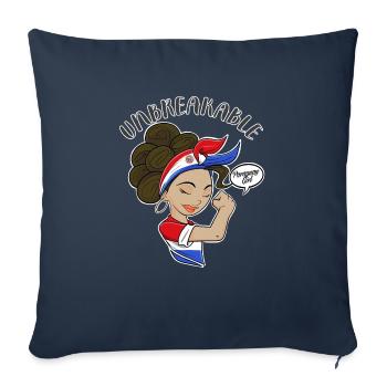 Paraguay Girl Unbreakable I Paraguay Héritage - Housse de coussin décorative 45 x 45 cm - bleu marine - Devant