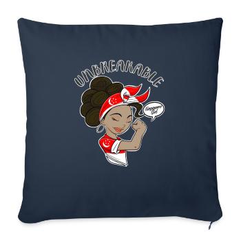 Singapore Girl Unbreakable Singapore Heritage - Sofa pillowcase 17,3'' x 17,3'' (45 x 45 cm) - navy - Front