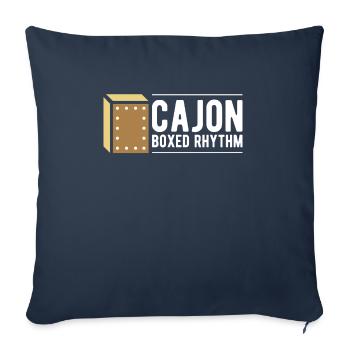 Cajon Boxed Rythm Shirt Cadeau - Housse de coussin décorative 45 x 45 cm - bleu marine - Devant