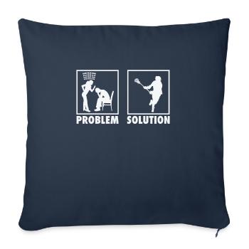 Lacrosse Lacrosse Players Statement Problem - Sofa pillowcase 17,3'' x 17,3'' (45 x 45 cm) - navy - Front
